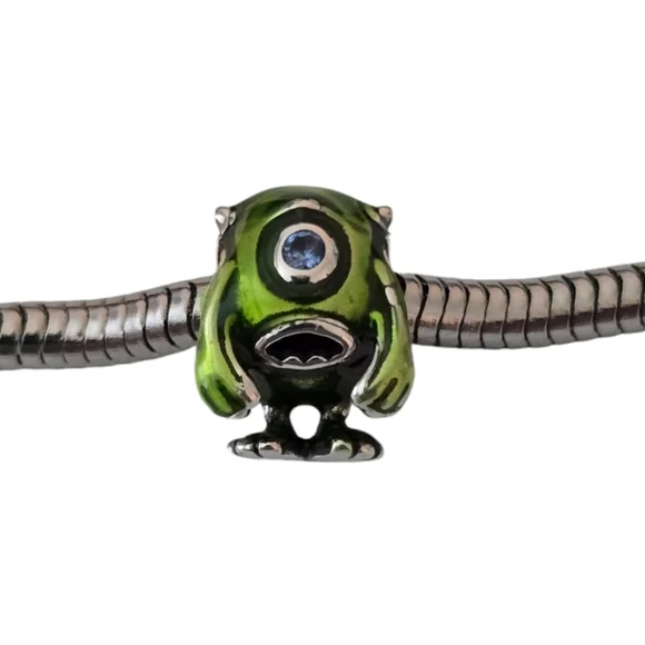 Pandora Disney Pixars Sterling Silver Mike from Monsters Inc Bracelet Charm - Picture 1 of 5